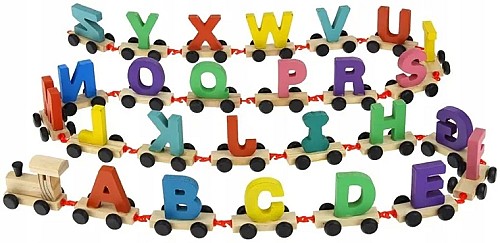 alphabetic wooden train – 26 letter learning toy for kids alphabetic wooden train – 26 letter learning toy for kids