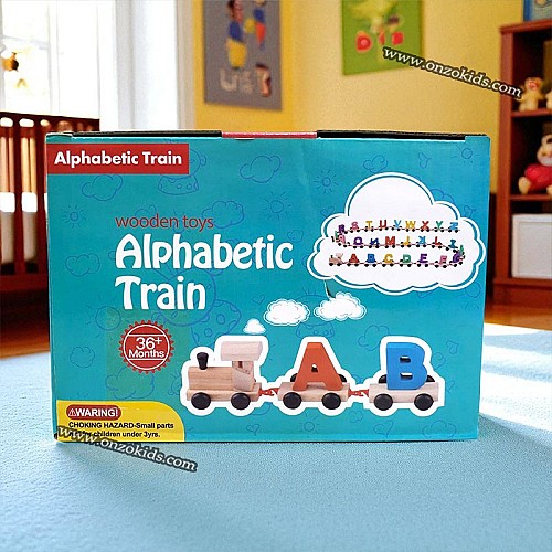 alphabetic wooden train – 26 letter learning toy for kids alphabetic wooden train – 26 letter learning toy for kids